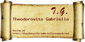 Theodorovits Gabriella névjegykártya